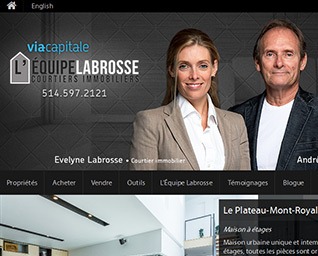 site web L"équipe Labrosse courtiers immobiliers Via Capitale par ID-3 Technologies